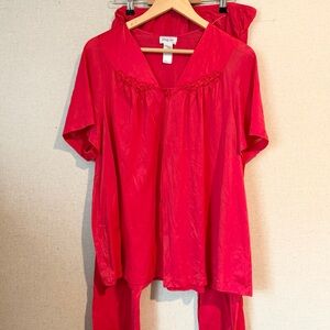 Vintage Vanity Fair Red PJ Set